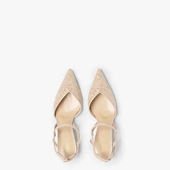 Fendi Very Colibrì Tulle Medium-Heeled Slingbacks | Thumbnail 4
