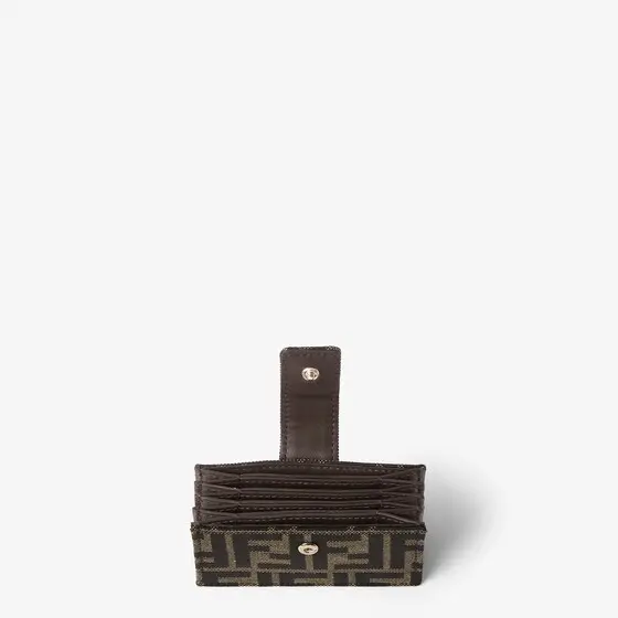 Fendi FF Zucca Jacquard and Leather Card Case | Thumbnail 3 Fendi FF Zucca Jacquard and Leather Card Case | Thumbnail 3