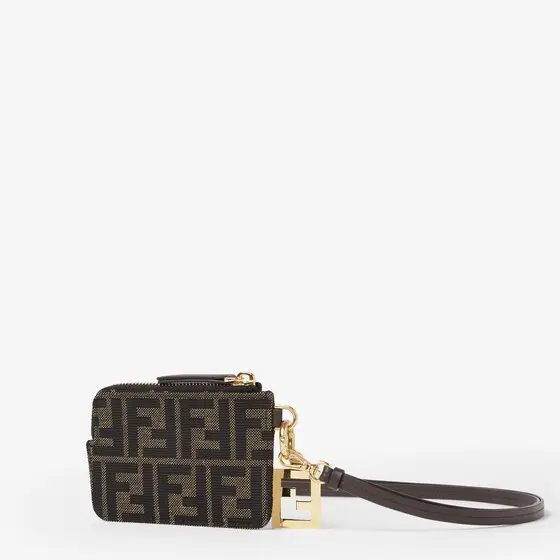 Fendi FF Zucca Jacquard and Leather Card Case with Strap | Thumbnail 2 Fendi FF Zucca Jacquard and Leather Card Case with Strap | Thumbnail 2