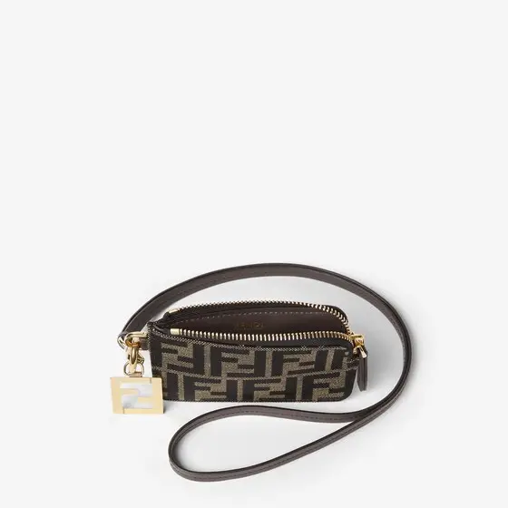 Fendi FF Zucca Jacquard and Leather Card Case with Strap | Thumbnail 3 Fendi FF Zucca Jacquard and Leather Card Case with Strap | Thumbnail 3