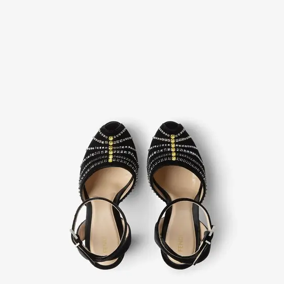 Fendi After 9 Velvet Sandals | Thumbnail 4 Fendi After 9 Velvet Sandals | Thumbnail 4
