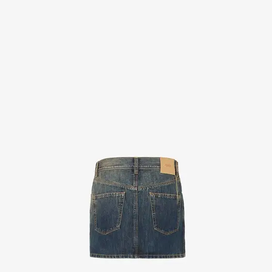 Fendi Washed Denim Short Skirt | Thumbnail 2 Fendi Washed Denim Short Skirt | Thumbnail 2