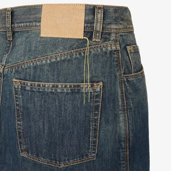 Fendi Washed Denim Short Skirt | Thumbnail 3 Fendi Washed Denim Short Skirt | Thumbnail 3