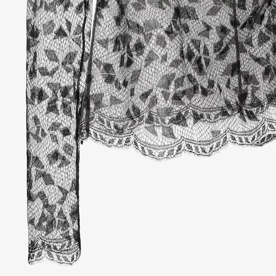 Fendi Slim-fit long-sleeved top made entirely of black Cuneo | Thumbnail 3
