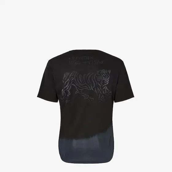 Fendi Tie-Dye Cotton T-Shirt | Thumbnail 2 Fendi Tie-Dye Cotton T-Shirt | Thumbnail 2