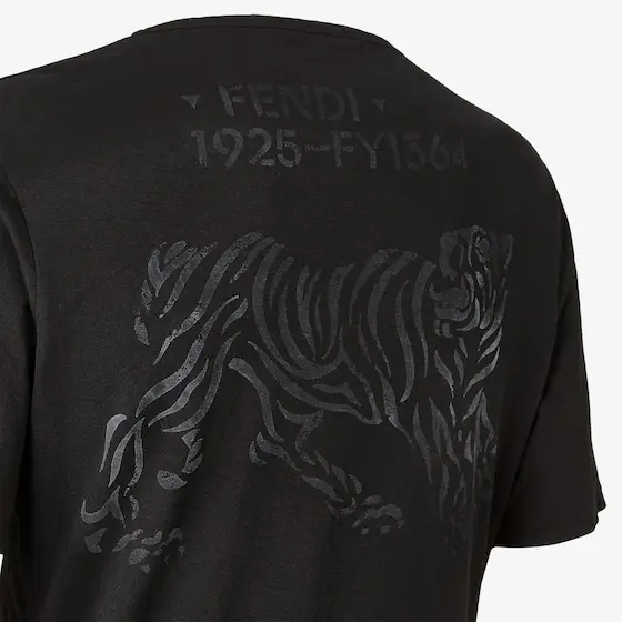 Fendi Tie-Dye Cotton T-Shirt | Thumbnail 3 Fendi Tie-Dye Cotton T-Shirt | Thumbnail 3