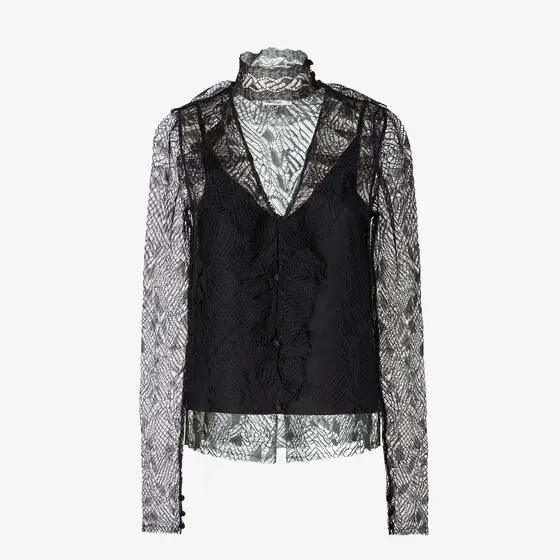 Fendi Long-sleeved shirt made of silk yarn with a black Cuneo | Thumbnail 2