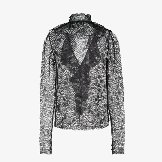 Fendi Long-sleeved shirt made of silk yarn with a black Cuneo | Thumbnail 3