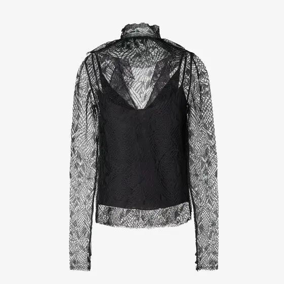 Fendi Long-sleeved shirt made of silk yarn with a black Cuneo | Thumbnail 4
