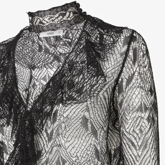 Fendi Long-sleeved shirt made of silk yarn with a black Cuneo | Thumbnail 5