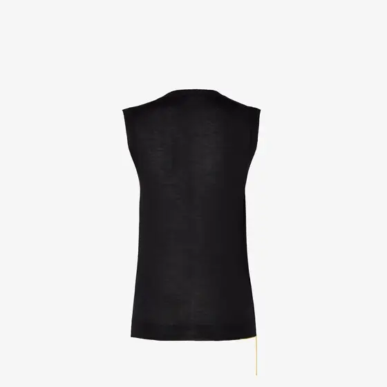 Fendi Slim-fit, basic sleeveless V-neck top | Thumbnail 2