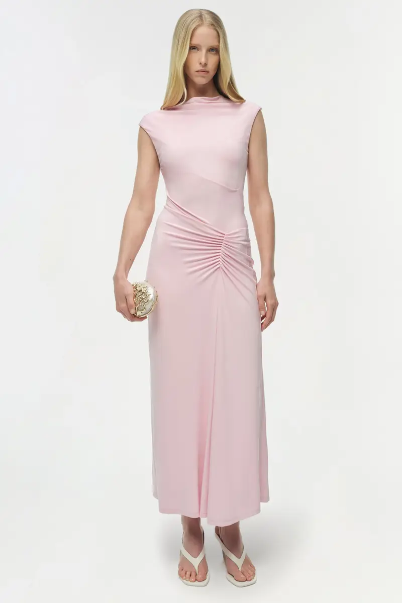 Simkhai Acacia Draped Jersey Midi Dress | Thumbnail 2