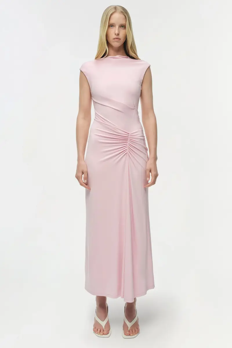 Simkhai Acacia Draped Jersey Midi Dress | Thumbnail 6