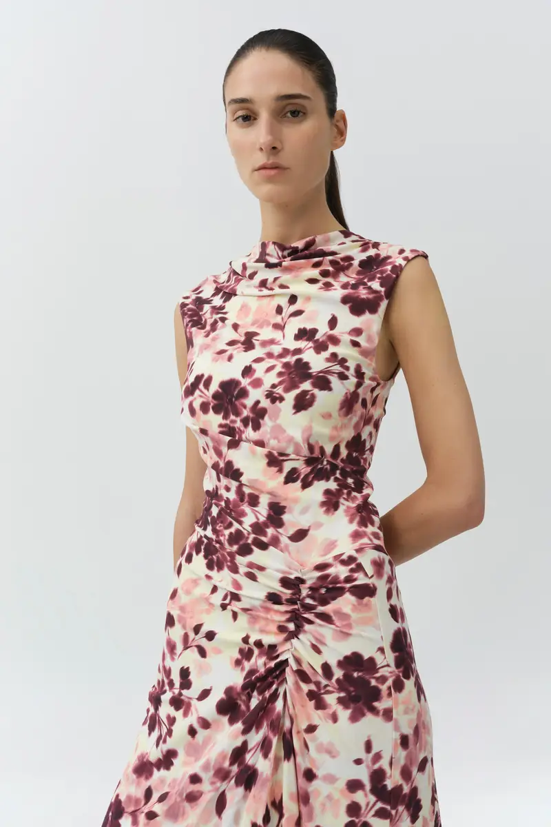 Simkhai Acacia Draped Jersey Midi Dress | Thumbnail 3