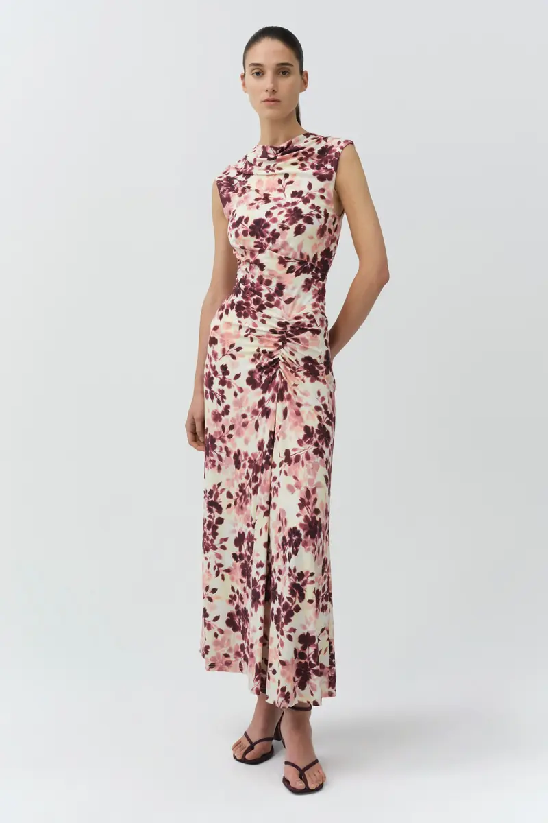 Simkhai Acacia Draped Jersey Midi Dress | Thumbnail 4