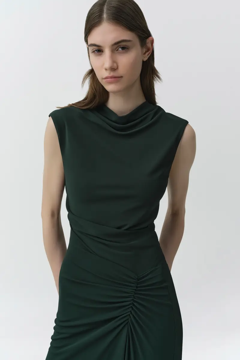 Simkhai Acacia Draped Jersey Midi Dress | Thumbnail 4 Simkhai Acacia Draped Jersey Midi Dress | Thumbnail 4