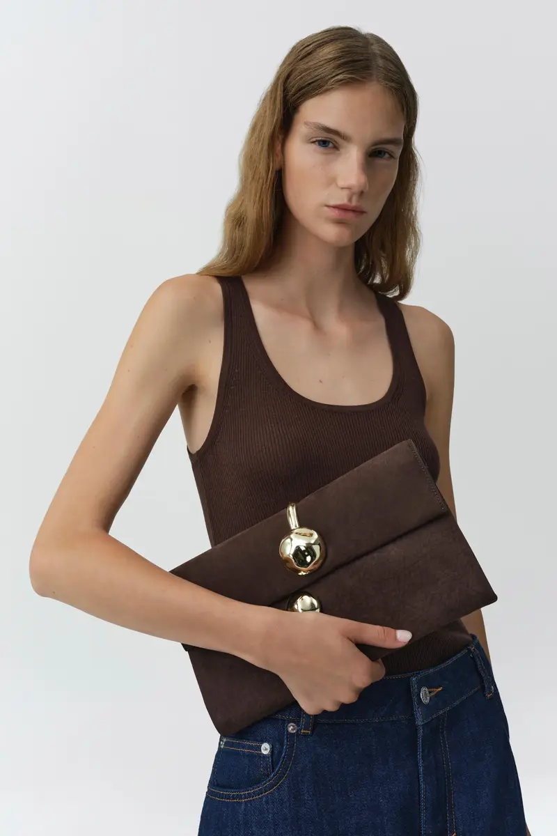 Simkhai Amaya Nubuck Leather Clutch | Thumbnail 2