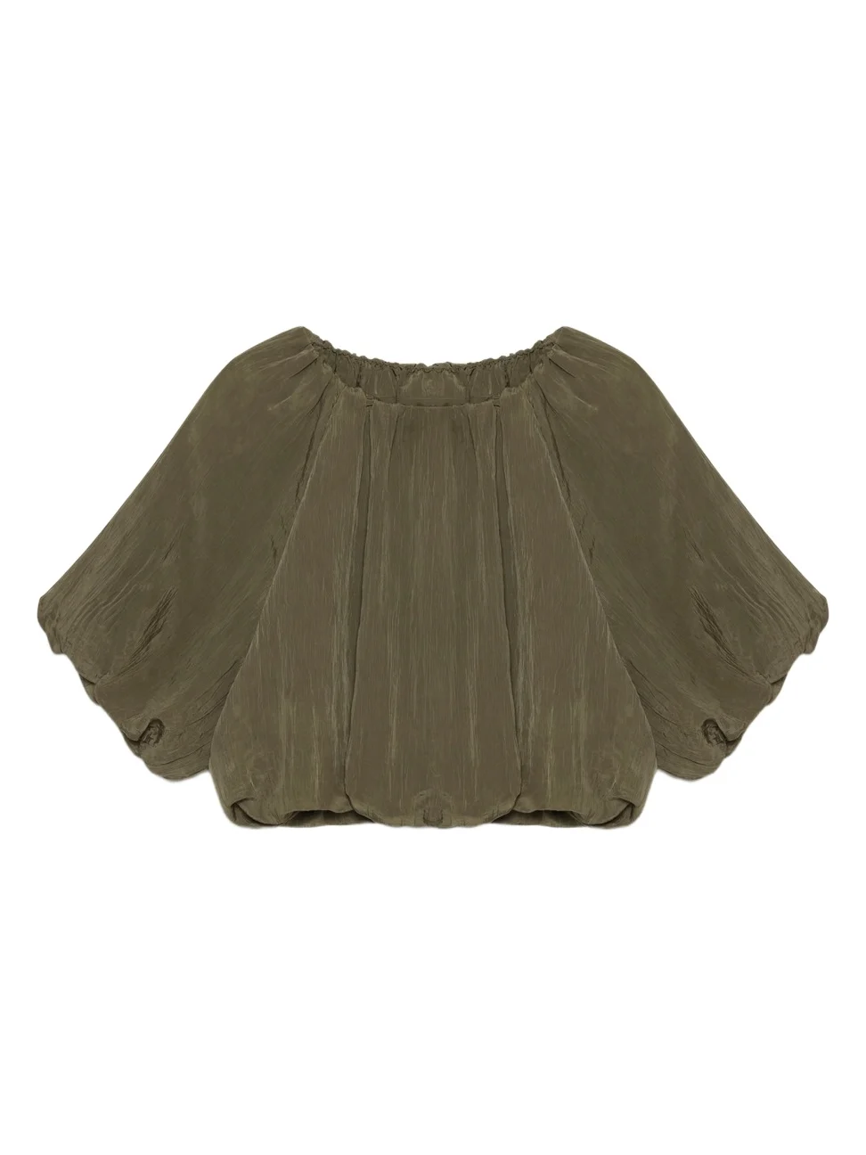 Simkhai Anni Puff Sleeve Cropped Top