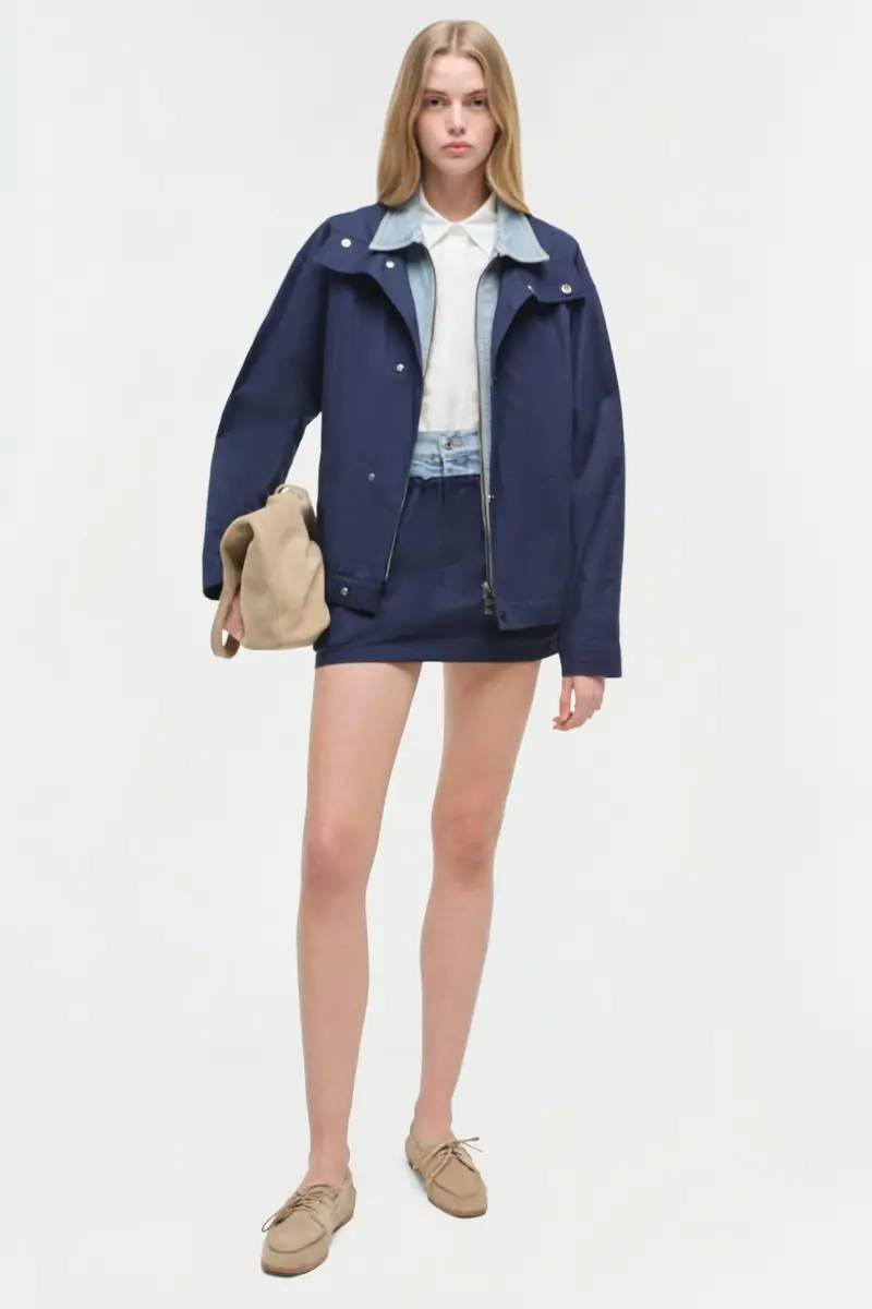 Simkhai Apollo Denim Combo Jacket | Thumbnail 2 Simkhai Apollo Denim Combo Jacket | Thumbnail 2