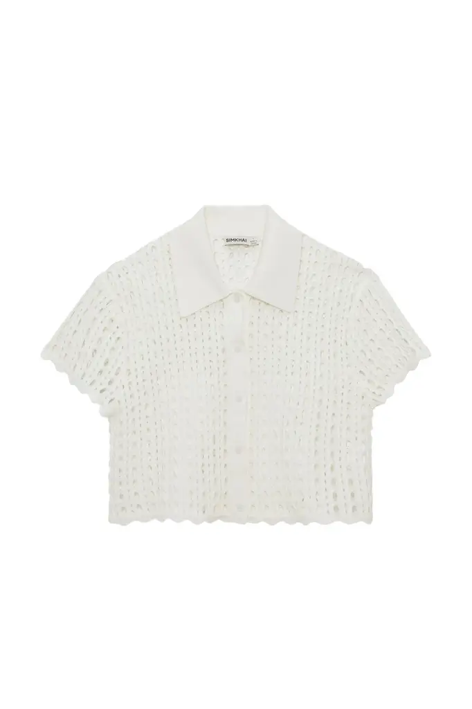 Simkhai Arlan Open Stitch Camp Shirt