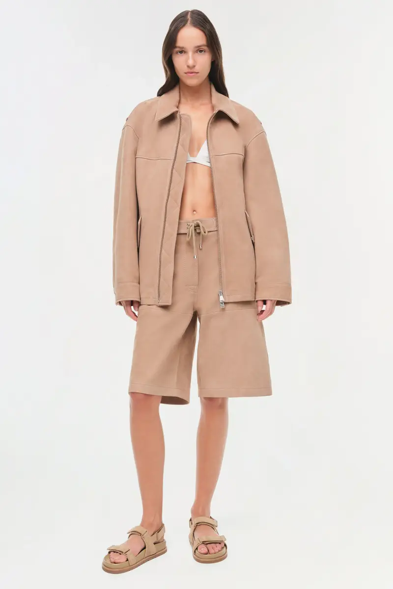 Simkhai Aslan Long Suede Jacket | Thumbnail 3