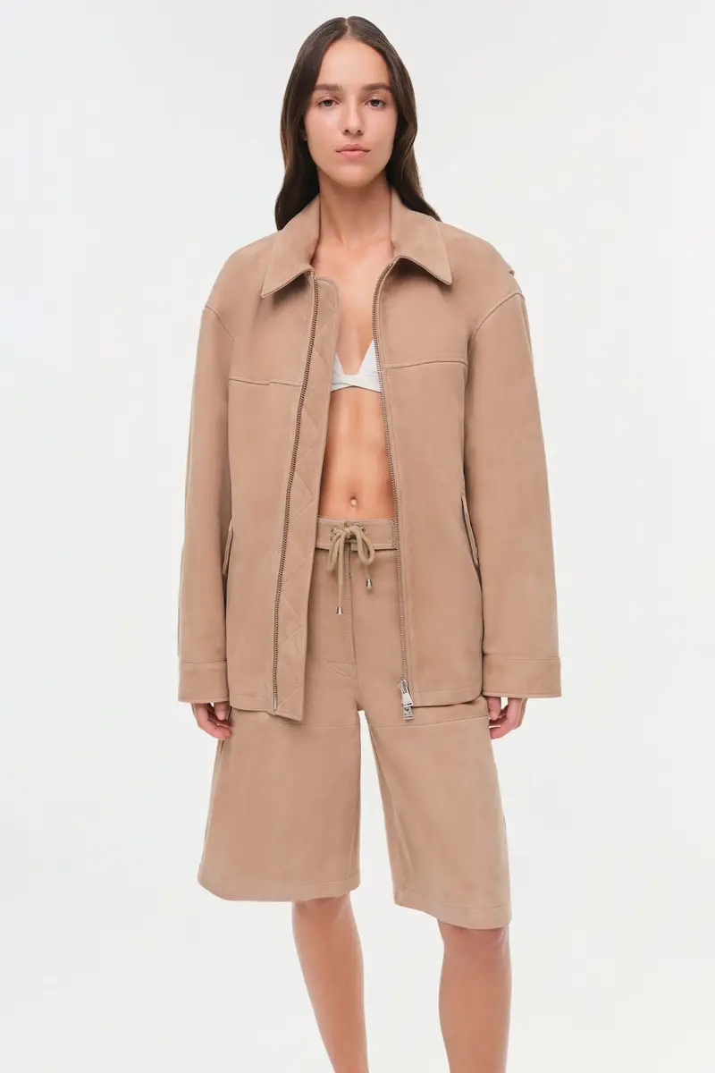 Simkhai Aslan Long Suede Jacket | Thumbnail 4