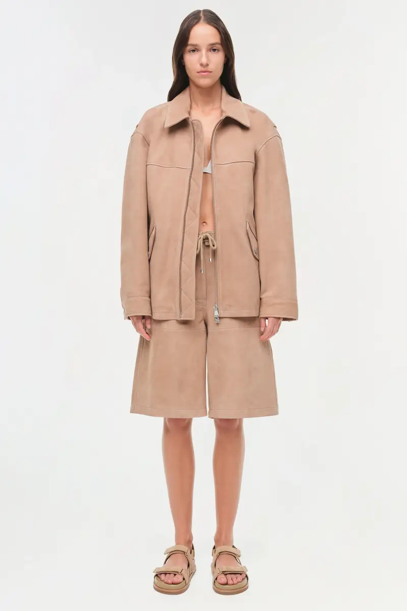 Simkhai Aslan Long Suede Jacket | Thumbnail 7
