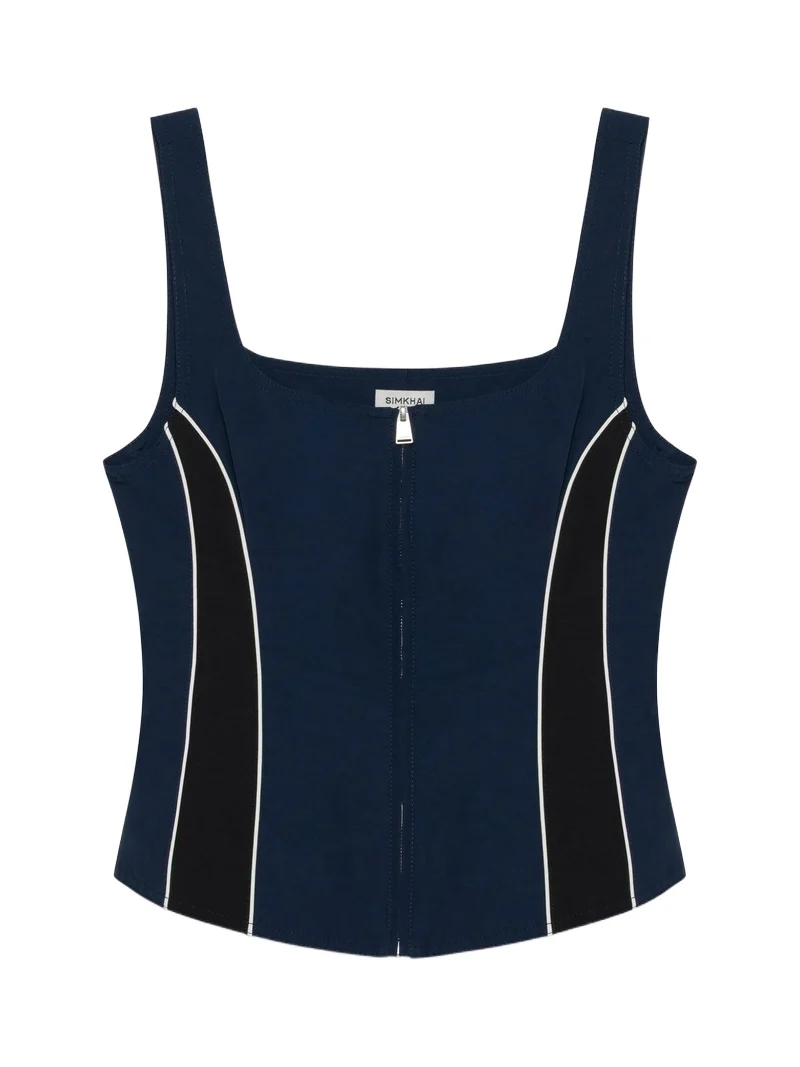 Simkhai Aya Cotton Faille Bustier Top
