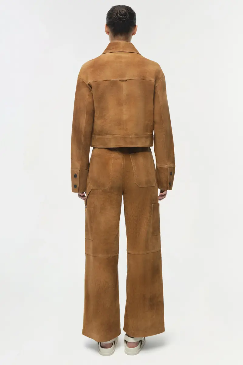 Simkhai Bates Suede Straight Leg Pant | Thumbnail 5