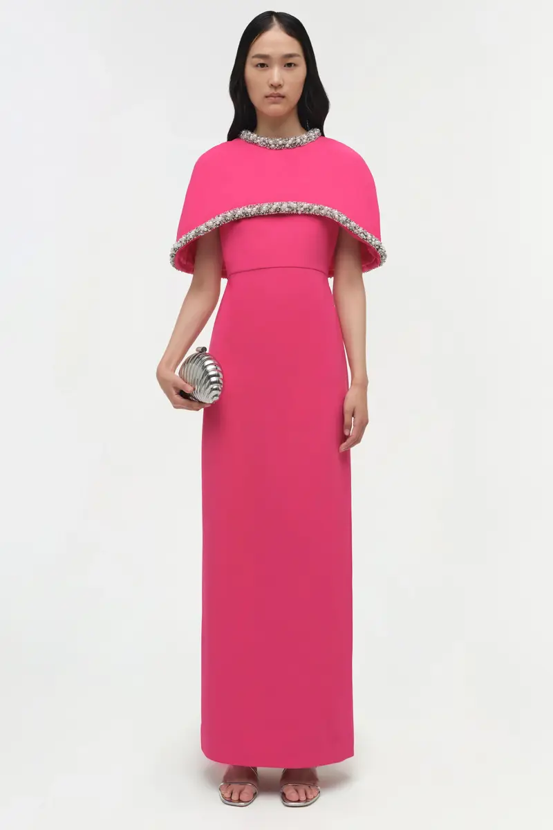 Simkhai Bellamy Embellished Cape Gown | Thumbnail 2 Simkhai Bellamy Embellished Cape Gown | Thumbnail 2