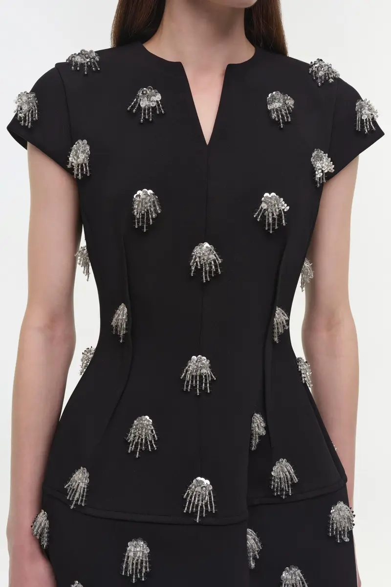 Simkhai Bethanie Twill Embellished Mini Dress | Thumbnail 4 Simkhai Bethanie Twill Embellished Mini Dress | Thumbnail 4