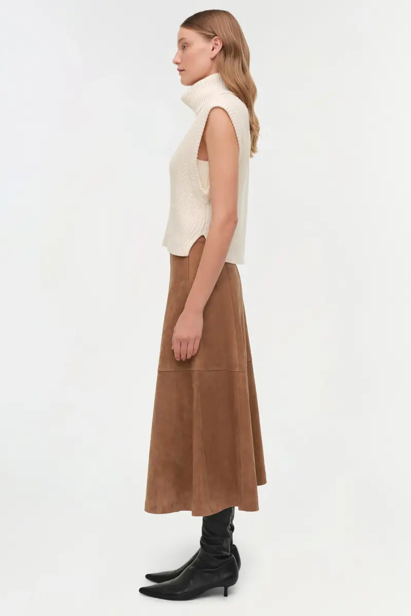 Simkhai Bonnie Suede Midi Skirt | Thumbnail 5 Simkhai Bonnie Suede Midi Skirt | Thumbnail 5