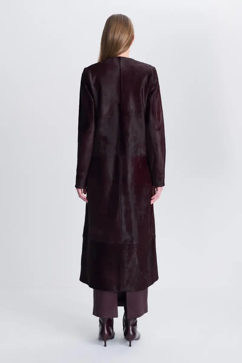 Simkhai Bowie Collarless Calf Hair Coat | Thumbnail 5 Simkhai Bowie Collarless Calf Hair Coat | Thumbnail 5