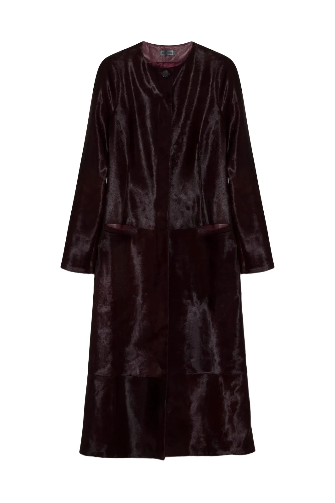 Bowie Collarless Calf Hair Coat Bowie Collarless Calf Hair Coat
