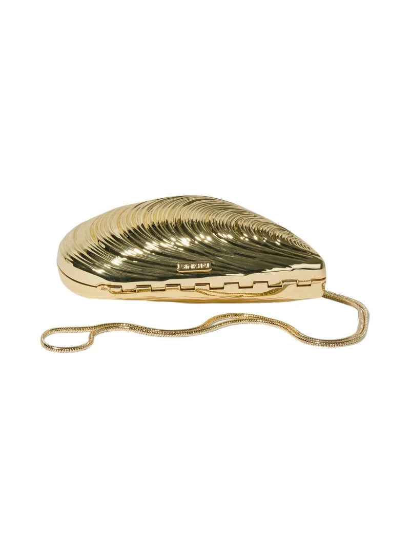 Simkhai Bridget Mini Metal Oyster Clutch