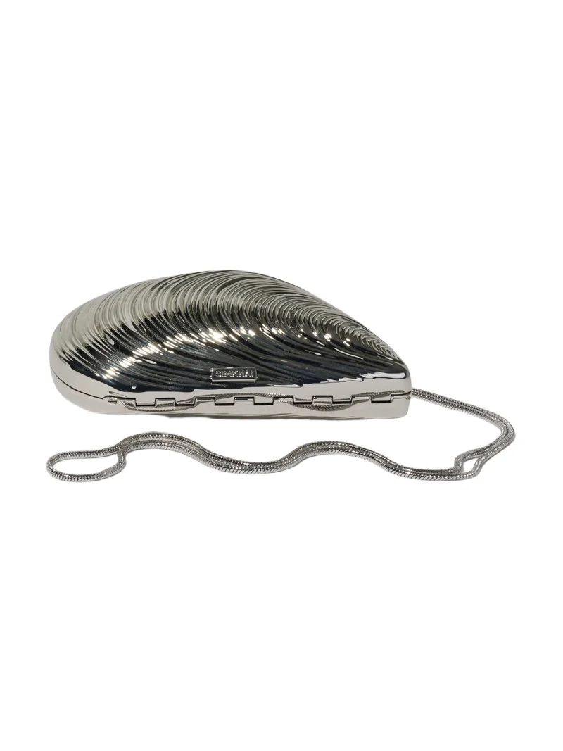 Simkhai Bridget Mini Metal Oyster Clutch