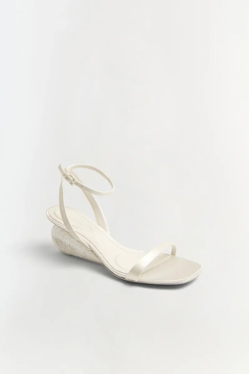 Simkhai Bridget Satin Shell Wedge Sandal | Thumbnail 3