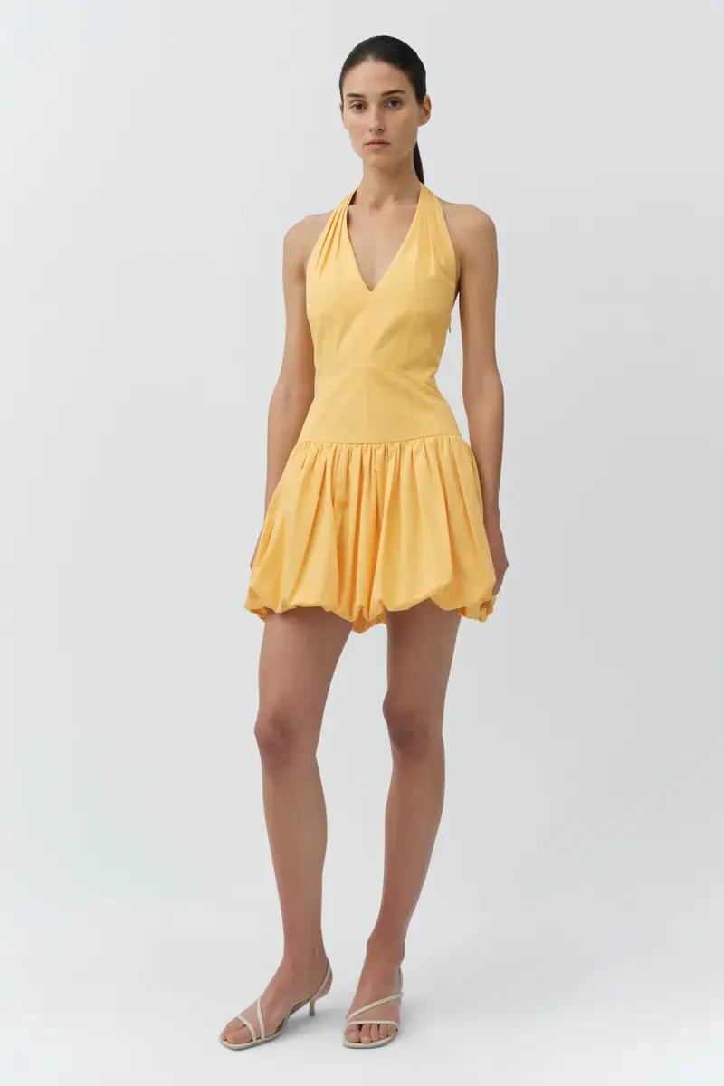 Simkhai Brooke Cotton Halter Mini Dress | Thumbnail 2 Simkhai Brooke Cotton Halter Mini Dress | Thumbnail 2