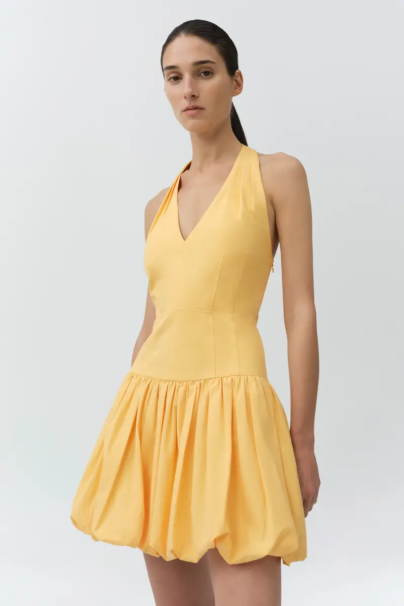 Simkhai Brooke Cotton Halter Mini Dress | Thumbnail 3 Simkhai Brooke Cotton Halter Mini Dress | Thumbnail 3