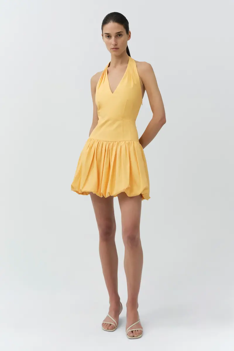 Simkhai Brooke Cotton Halter Mini Dress | Thumbnail 4 Simkhai Brooke Cotton Halter Mini Dress | Thumbnail 4