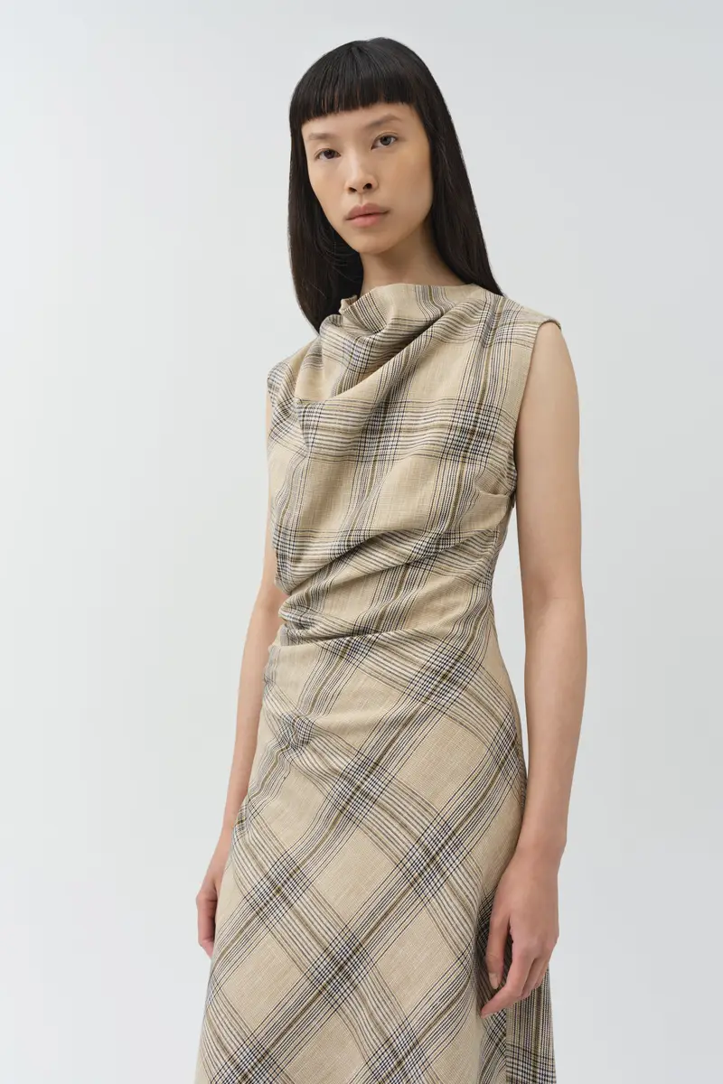 Simkhai Burke Draped Midi Dress | Thumbnail 3 Simkhai Burke Draped Midi Dress | Thumbnail 3