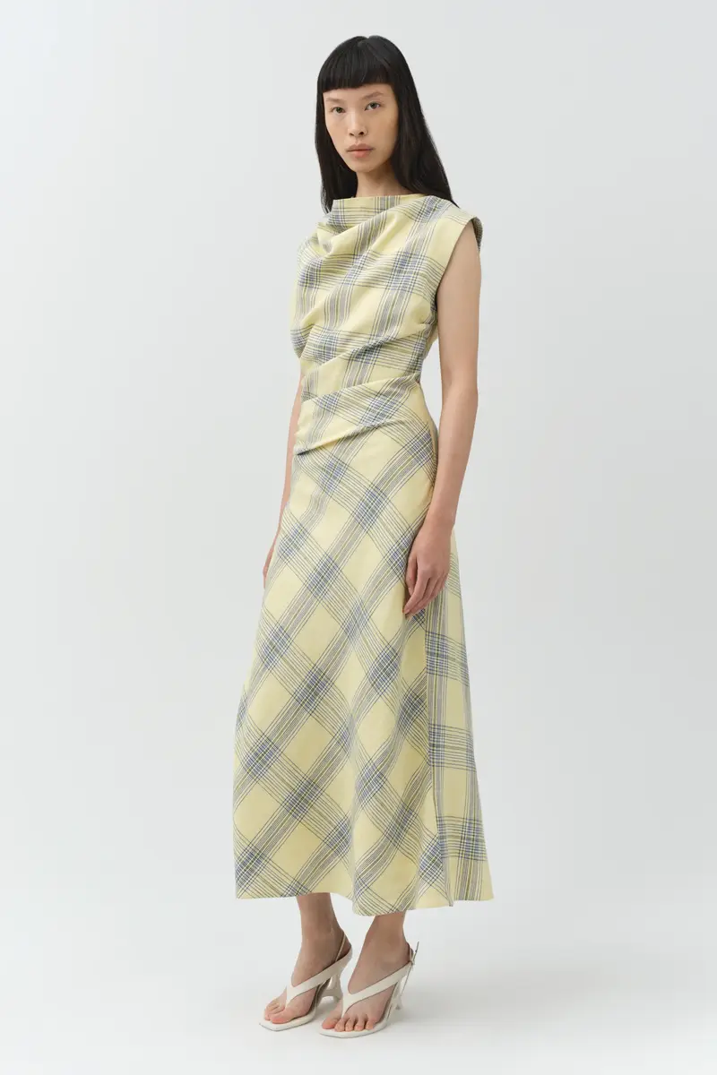 Simkhai Burke Draped Midi Dress | Thumbnail 4 Simkhai Burke Draped Midi Dress | Thumbnail 4