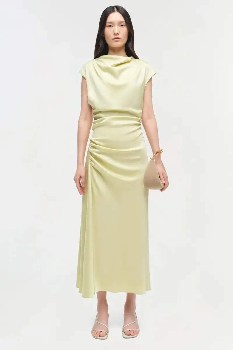 Simkhai Burke Satin Midi Dress | Thumbnail 6