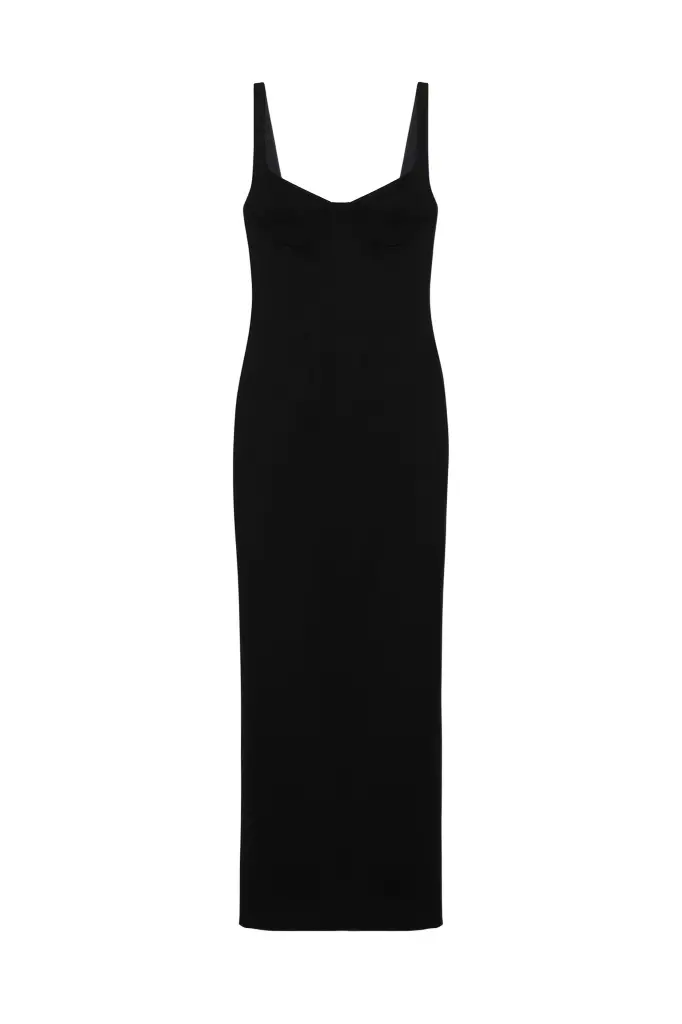 Simkhai Cabot Sculpted Scuba Maxi Dress