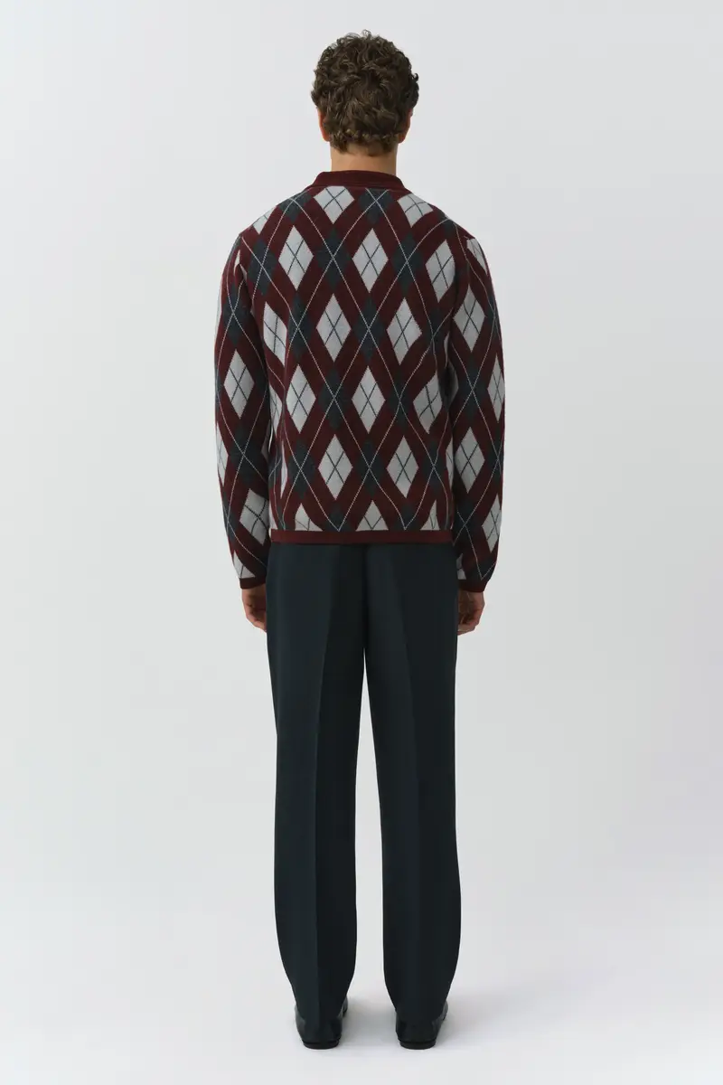 Simkhai Callum Cashmere Argyle Polo | Thumbnail 5 Simkhai Callum Cashmere Argyle Polo | Thumbnail 5