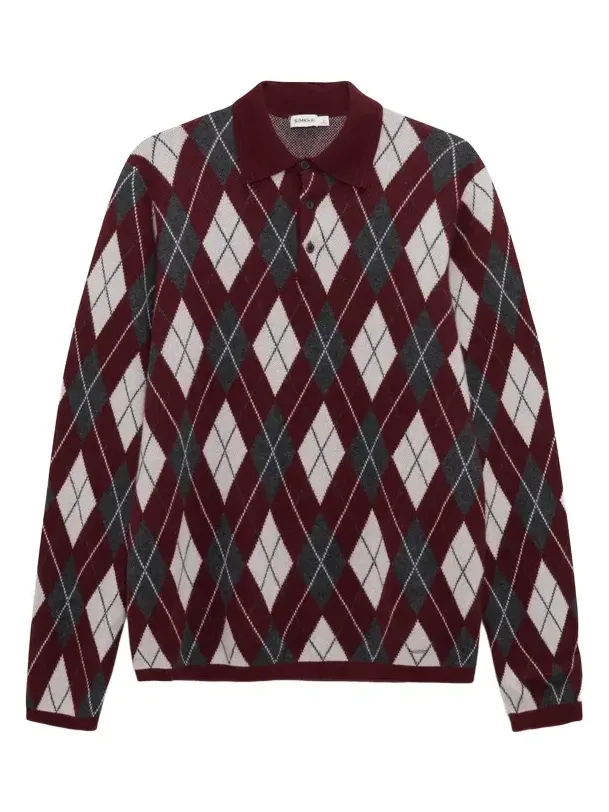 Simkhai Callum Cashmere Argyle Polo