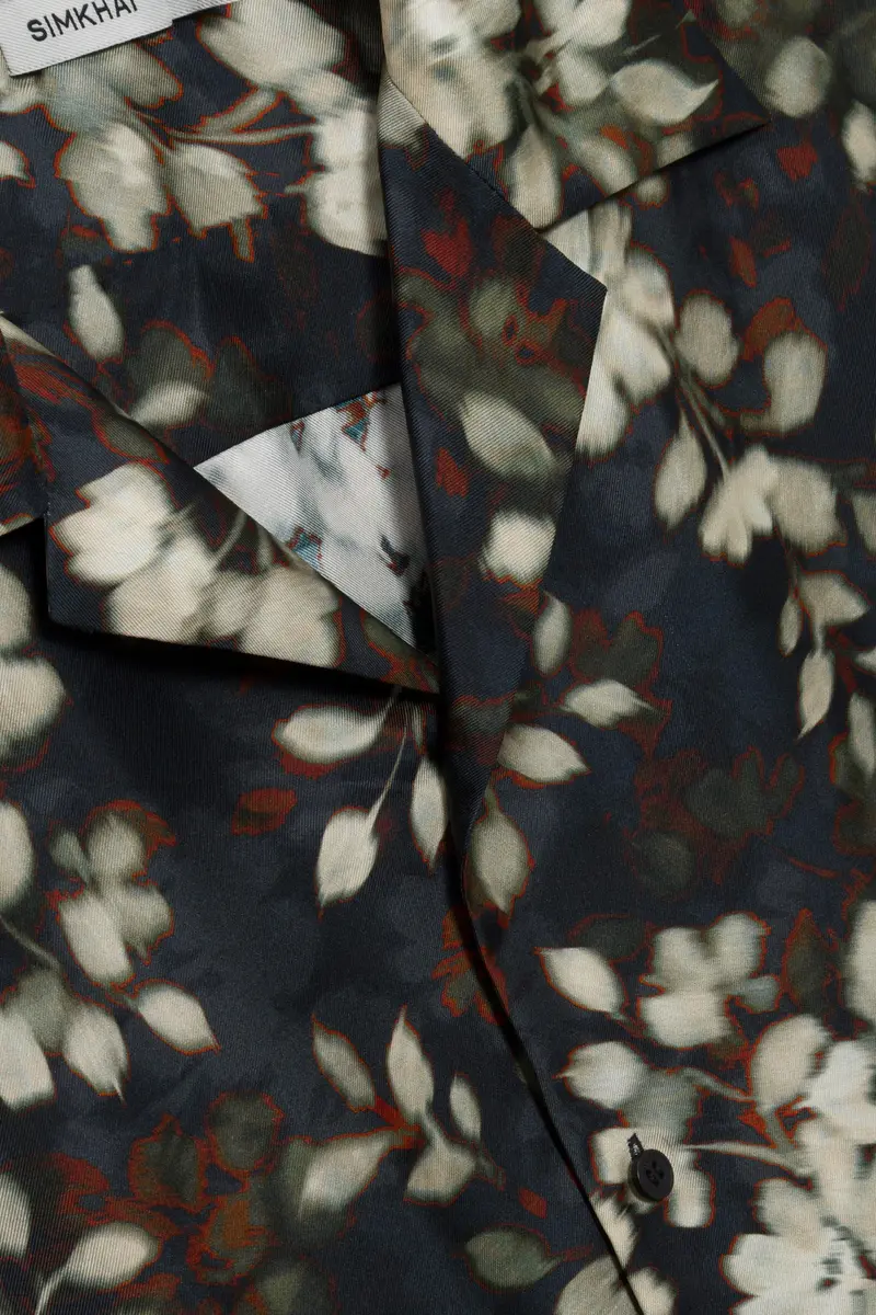 Simkhai Casper Printed Silk Shirt | Thumbnail 7 Simkhai Casper Printed Silk Shirt | Thumbnail 7