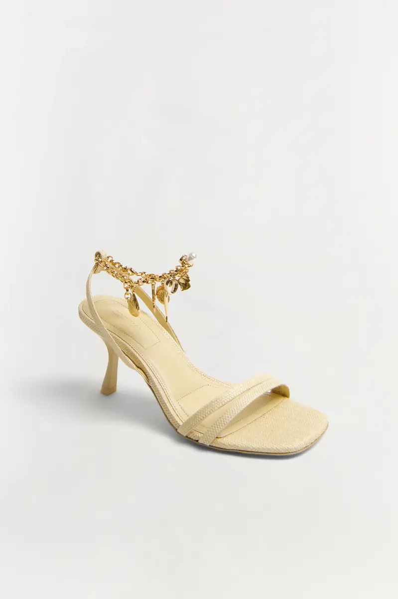 Simkhai Caspian Raffia Strappy Heel | Thumbnail 3 Simkhai Caspian Raffia Strappy Heel | Thumbnail 3
