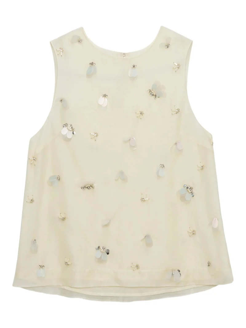 Celia Embellished Organza Top