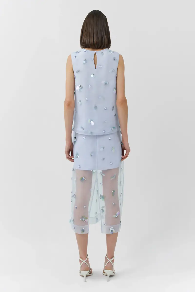Simkhai Celia Embellished Organza Top | Thumbnail 5